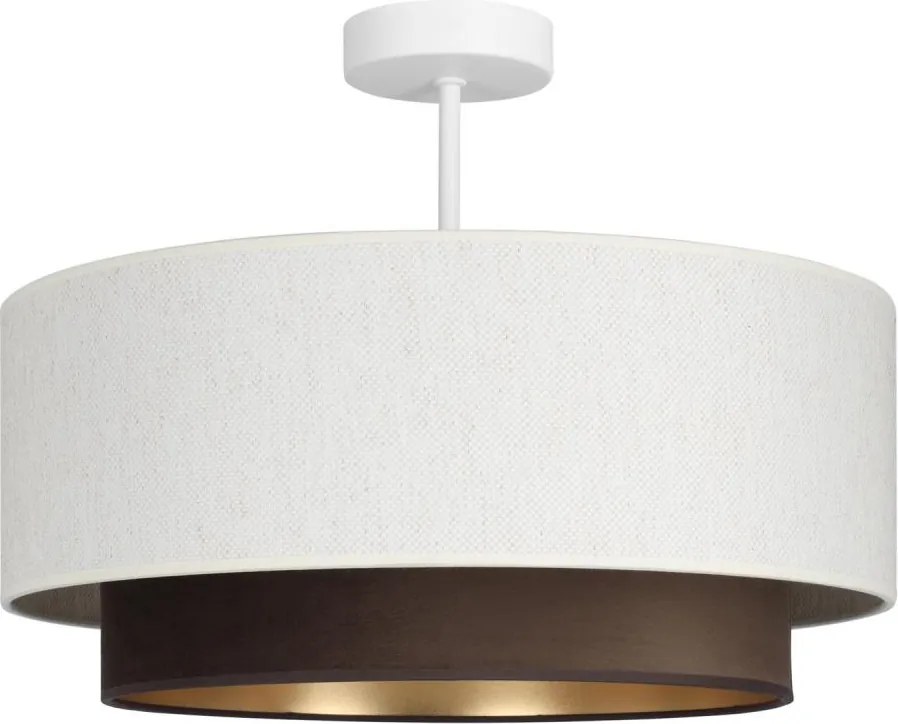 Плафон NATIA 1xE27/60W/230V диаметър 45 см бял/кафяв