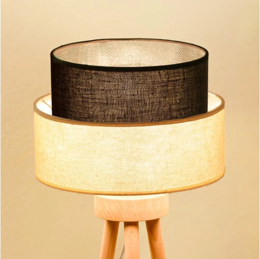 Brilagi - LED настолна лампа BOHO стил 1xE27/15W/230V кремава/кафява