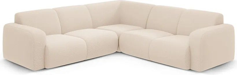 Бежов ъглов диван от букле (променлив/L форма) Molino – Micadoni Home