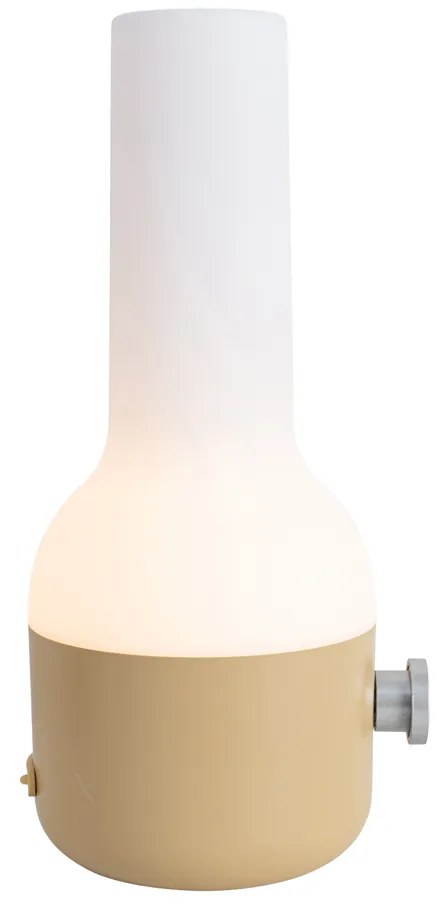 Комплект от 2 настолни лампи за външна употреба златист с бял цвят включително акумулаторен LED - Haard