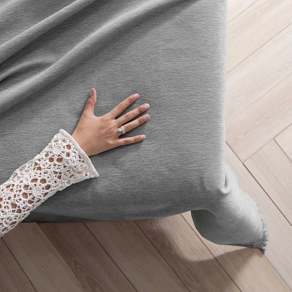 Сиво покривало за легло от шенил 220x240 cm Talo – Filumi