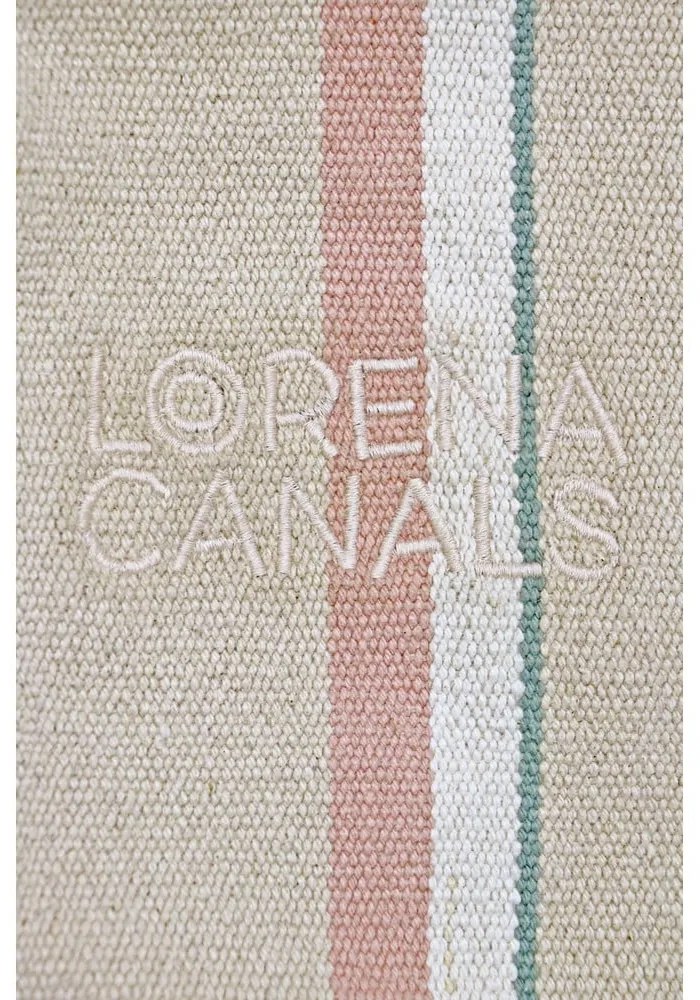 Кремав детски пуф Cleo Multi Stripe – Lorena Canals