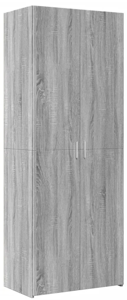 3281432 vidaXL Висок шкаф, сив сонома, 70x42,5x185 см, инженерно дърво