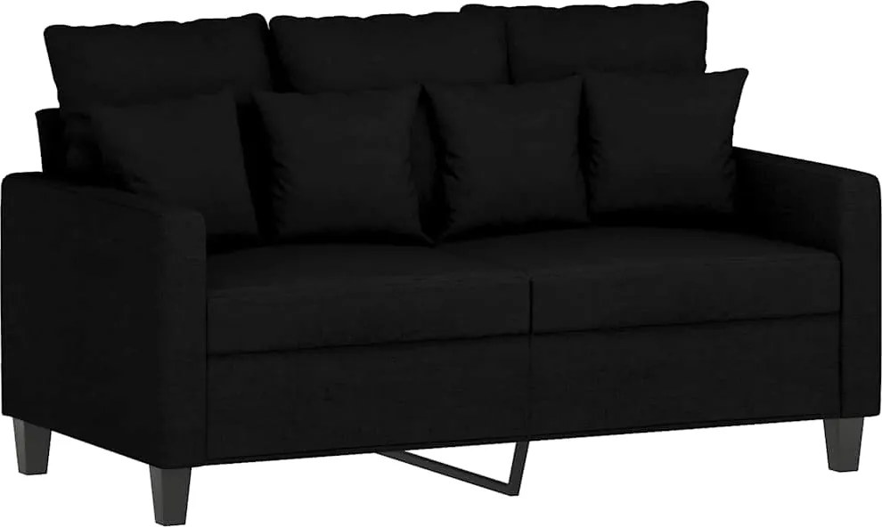 359263 vidaXL 2-местен диван, черен, 120 см, плат