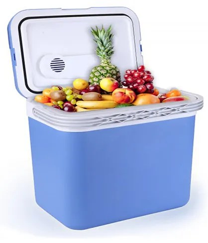 Хладилна чанта ZEPHYR ZP 1448 A32, 32 литра, 12V DC, Охлаждане и затопляне, Двойно захранване, Син