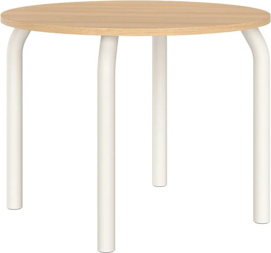 Кръгла трапезна маса с дъбов плот ø 100 cm Meko – noo.ma