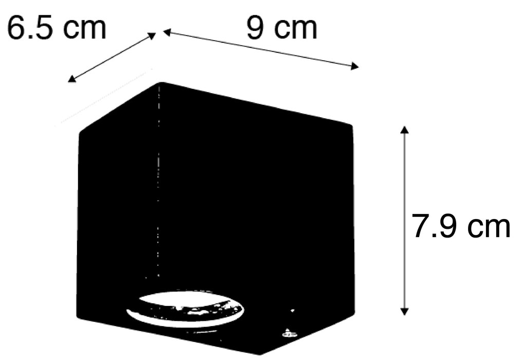 Интелигентен стенен аплик ръждяво кафяв IP44 с Wi-Fi GU10 - Baleno