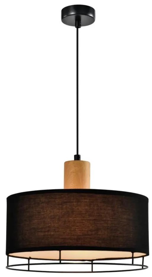 Полилей на кабел ARDI 1xE27/40W/230V черен/кафяв