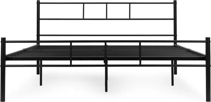 Черно метално легло със стабилна рамка