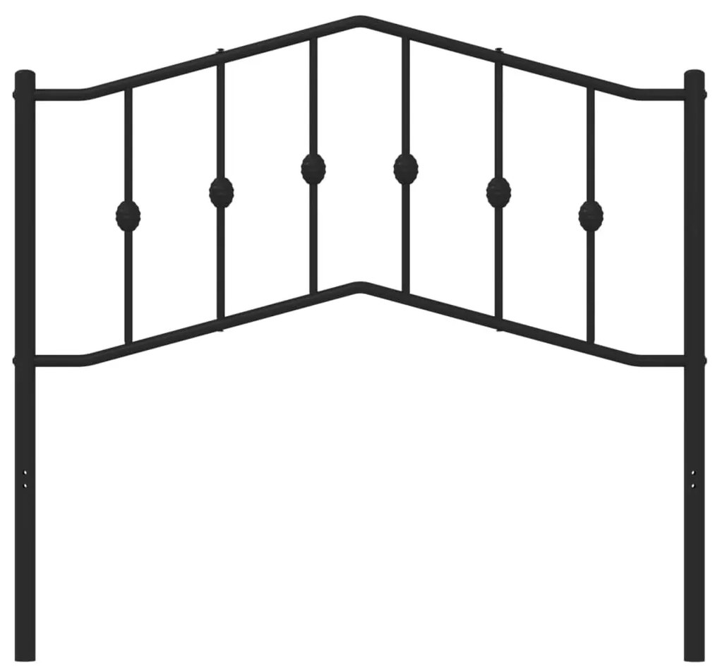 373818 vidaXL Метална табла за глава, черна, 100 см