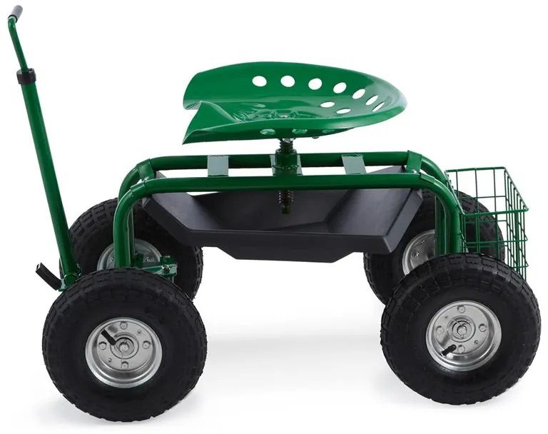 Waldbeck Park Ranger градинска седалка, 130 кг, мобилна, стоманена, зелена