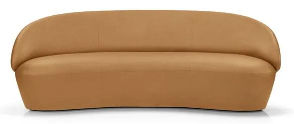Коняк кафяв кожен диван , 214 см Naïve - EMKO