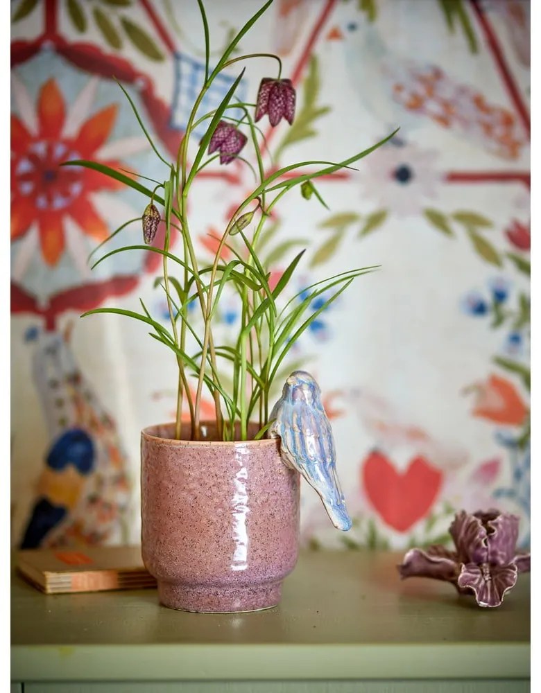 Глинено ръчно рисувано покритие за кашпа ø 11 cm Larky – Bloomingville