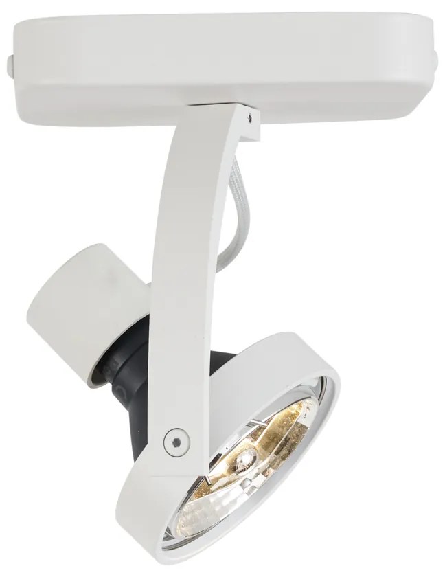 Дизайнерски таванен прожектор бял GU10 70mm въртящ се и накланящ се - Vo