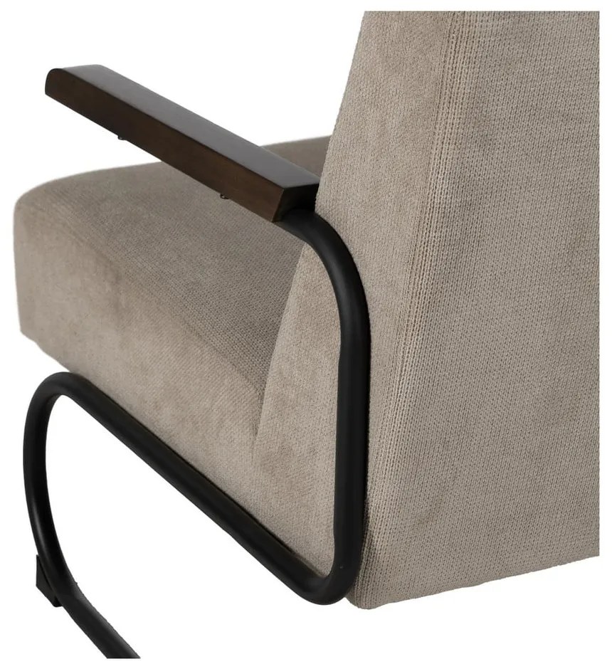 Кафяво-сиво шенилово кресло Industra – Ixia