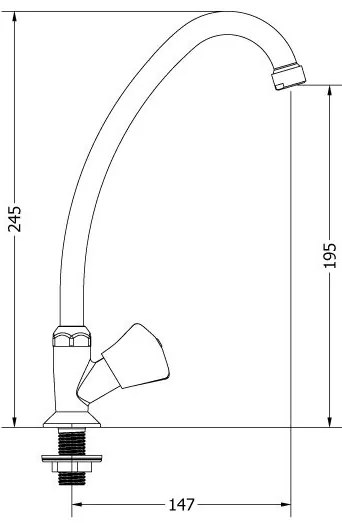 Кран мивка Milena седнала Ι