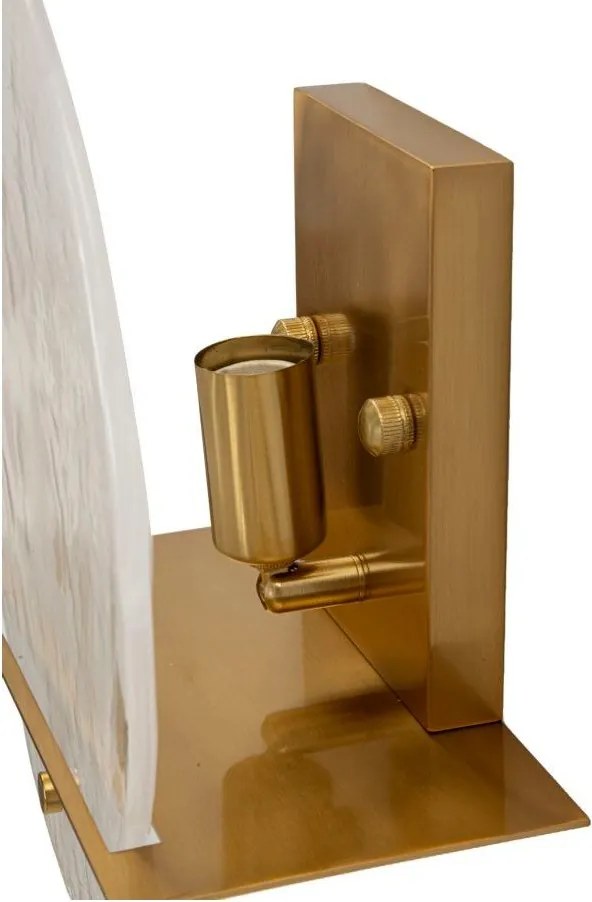 Стъклена стенна лампа в златист цвят Portlan – Mauro Ferretti