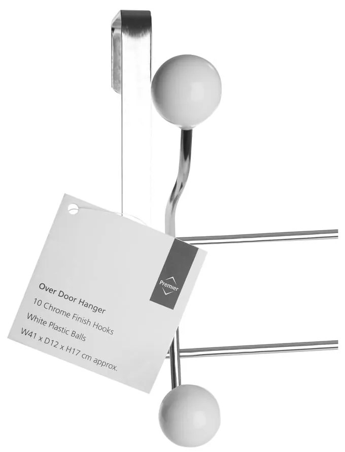 Метален стелаж за врата в сребристо 40,5 cm Jaxen – Premier Housewares