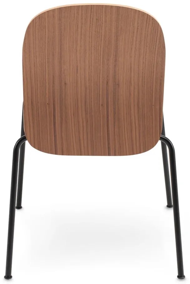 Кафяви трапезни столове в комплект за подреждане 2 бр. от декор от орех Book – Gazzda