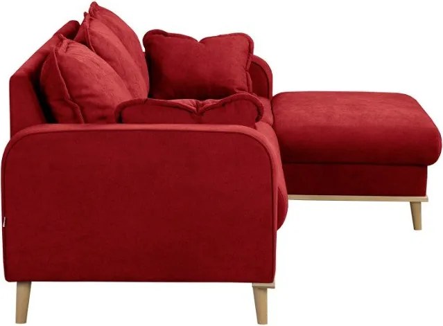 Червен ъглов диван (десен ъгъл) Beata - Ropez
