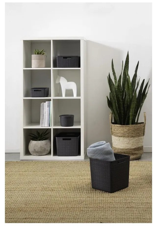 Тъмно сива кошница за съхранение , 5 л Jute - Curver