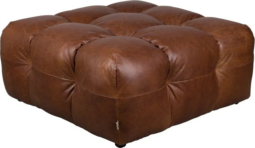 Кафява кожена модулна табуретка Hackman – Dutchbone