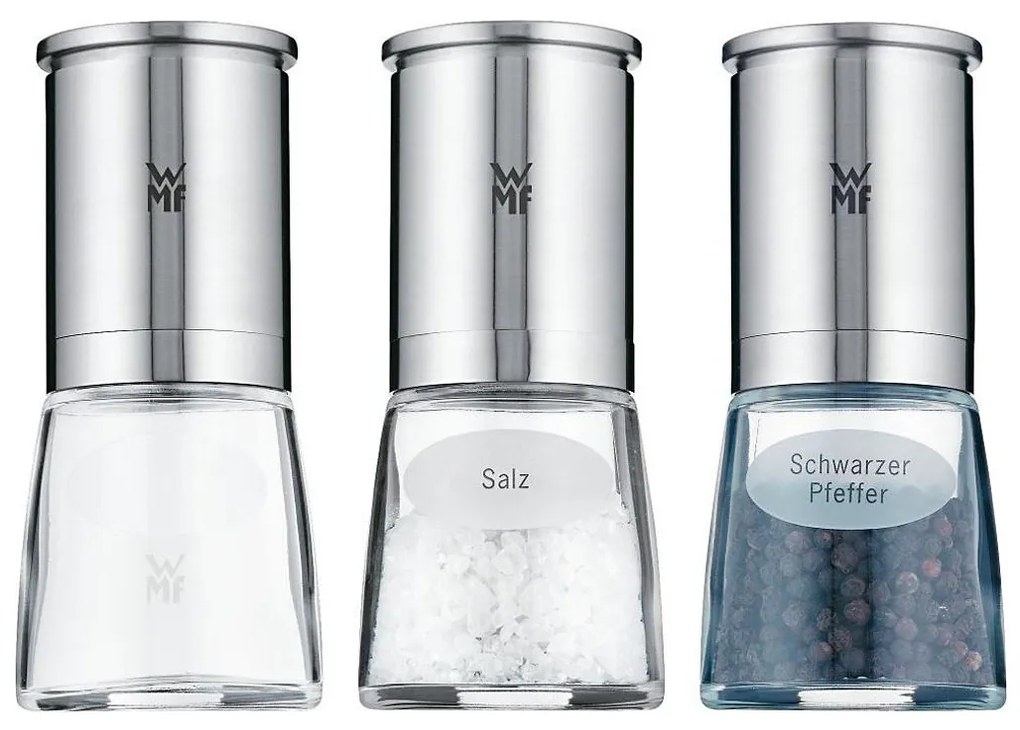 WMF - Комплект 3 бр. мелнички за подправки DE LUXE неръждаема стомана