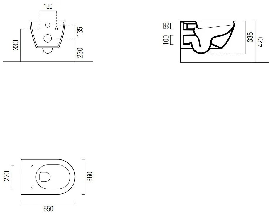 Висящ леген Pura Swirlflush