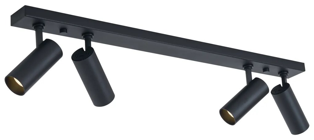 Модерна таванна лампа черна с LED димируема 4-лампи - Tate