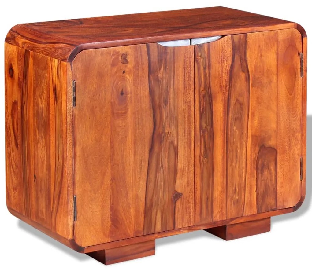 243955 vidaXL Скрин, акациево дърво масив, 75x35x60 см