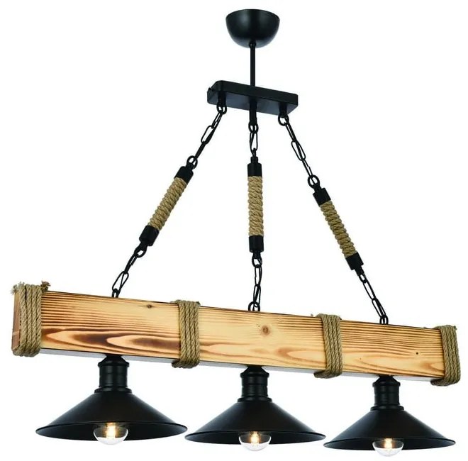 Светлокафяво висящо осветително тяло с метален абажур Kütük Yanık – Opviq lights