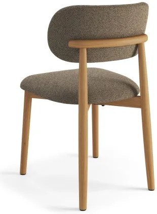 АЛДО Кафяв Таупе (тъкан Монза 40)/рамка лакиран дъб - ДЪРВЕН СТОЛ БУКЛЕ ЗА ДНЕВНА, ТРАПЕЗАРИЯ, КУХНЯ РЕТРО