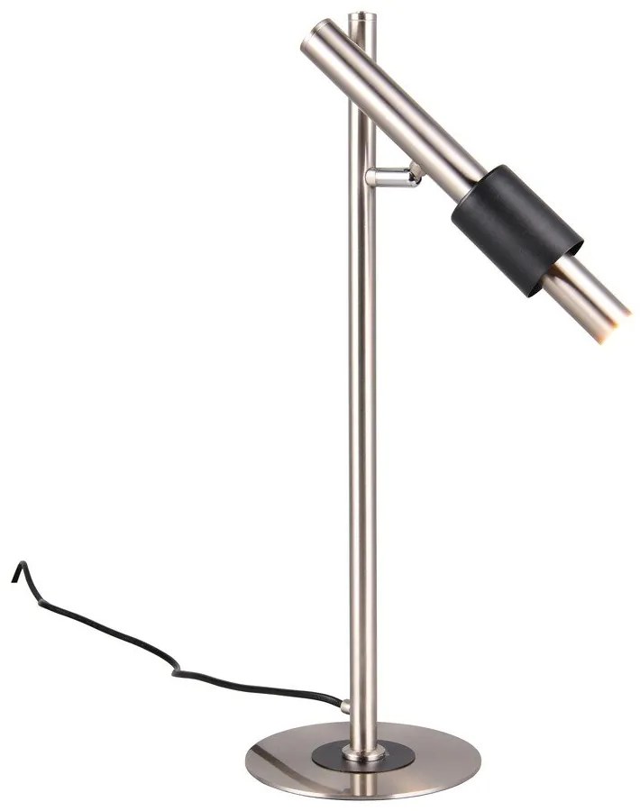 LED настолна лампа в черен и сребрист цвят (височина 50 cm) Ikaris – Trio Select