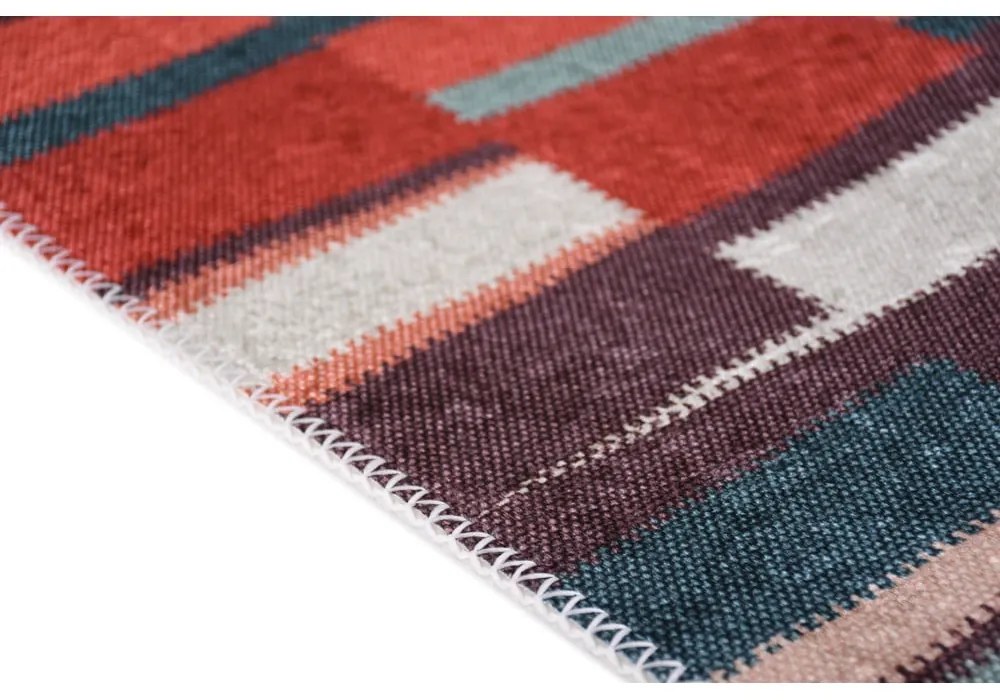 Червен килим подходящ за пране 80x150 cm Blocks of Fun – Vitaus