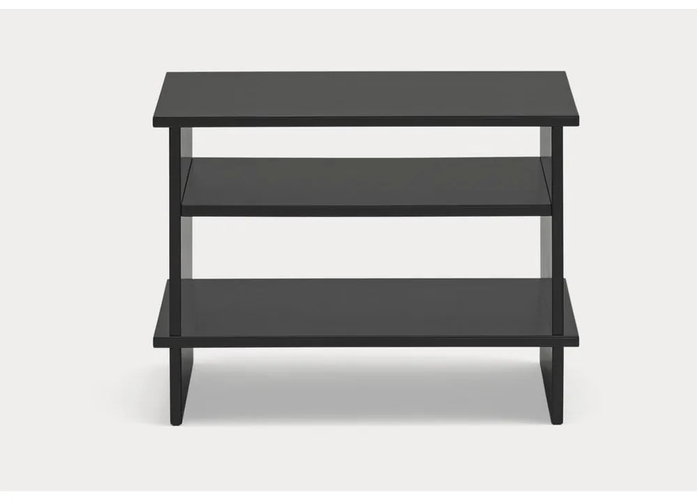 Черно нощно шкафче с рафтове Inari – Teulat