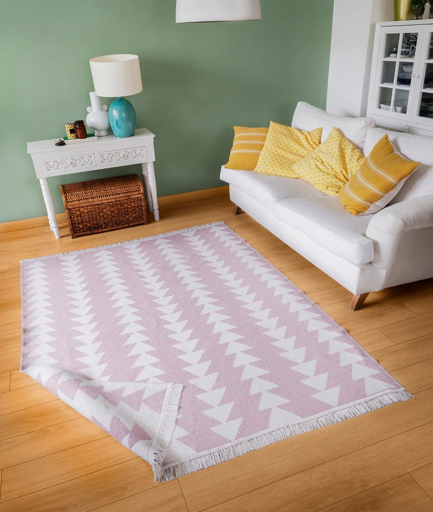 Килим (120 x 180) 22994A - Бяло, Розово Бяло
Розово