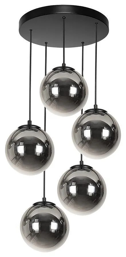 Пендел СИТИ, черен/сив, 5xE27