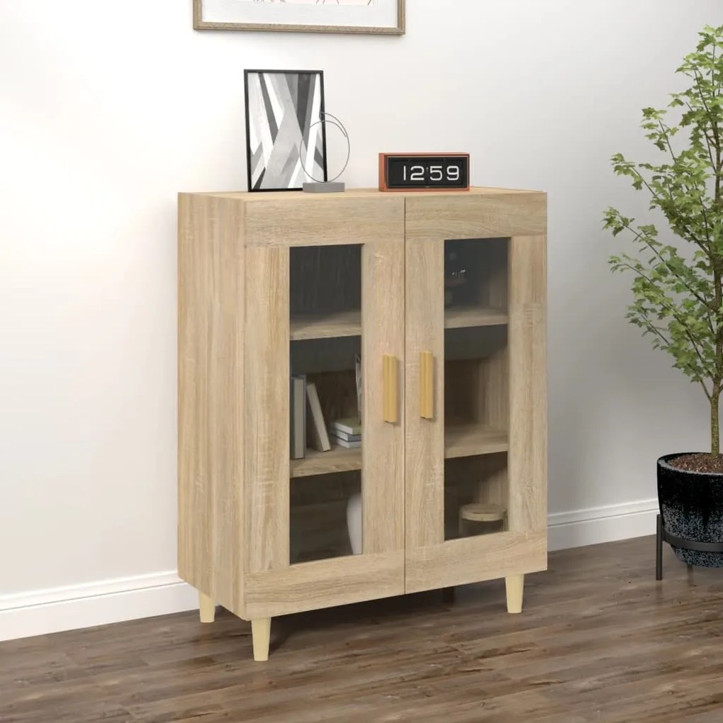 812117 vidaXL Сайдборд, дъб сонома, 69,5x34x90 см, инженерно дърво