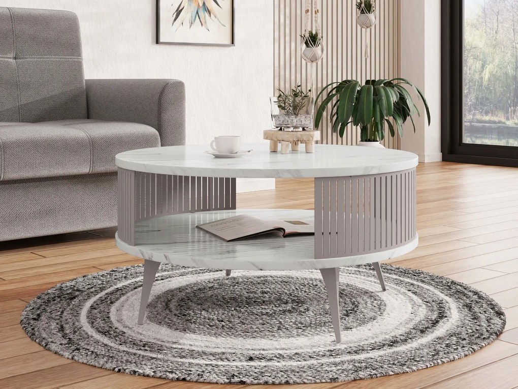 Холна маса Роени-Бял мрамор - Кашмир