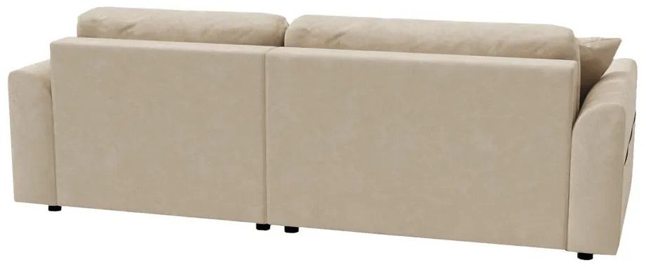 Бежов кадифен ъглов диван (променлив) Lorine – Ropez
