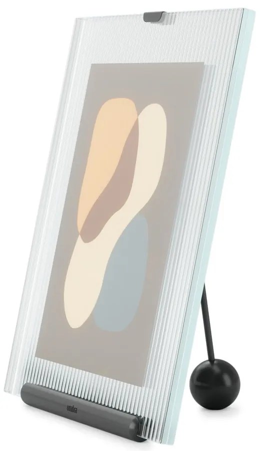 Черна стъклена стояща рамка 19x23 cm Flute – Umbra