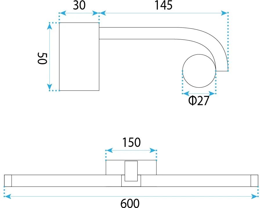 Stenen LED aplik za banya APP1884-1W 60cm GOLD