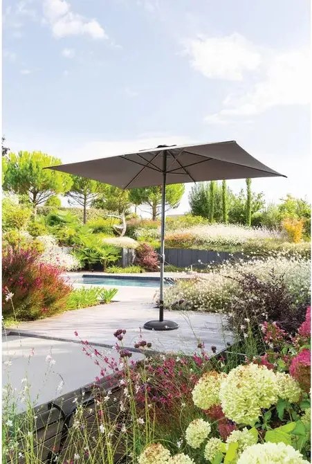 Прав накланящ се чадър Hesperide Loompa, 2x3 m - Синьо-зелен