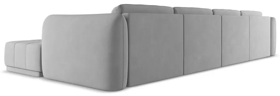 Светлосив ъглов диван Hoku – Makamii
