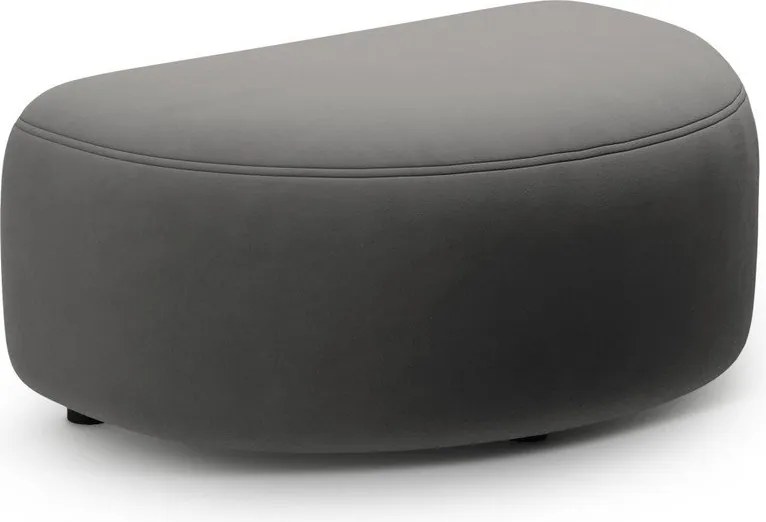 Тъмносива кадифена табуретка Kate – Micadoni