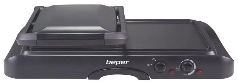 Разопакован: Мултифункционална електрическа скара Beper P101TOS501, 3в1, 1600W, Незалепващa, Черен