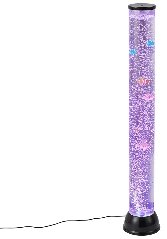 Тръбна лампа с балончета черна 90 см вкл. LED RGB - Zoop