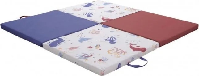 Tineo - Интелигентна Постелка 3в1-Постелка За Игра, Подвижен Матрак и Барбарон Морски Свят