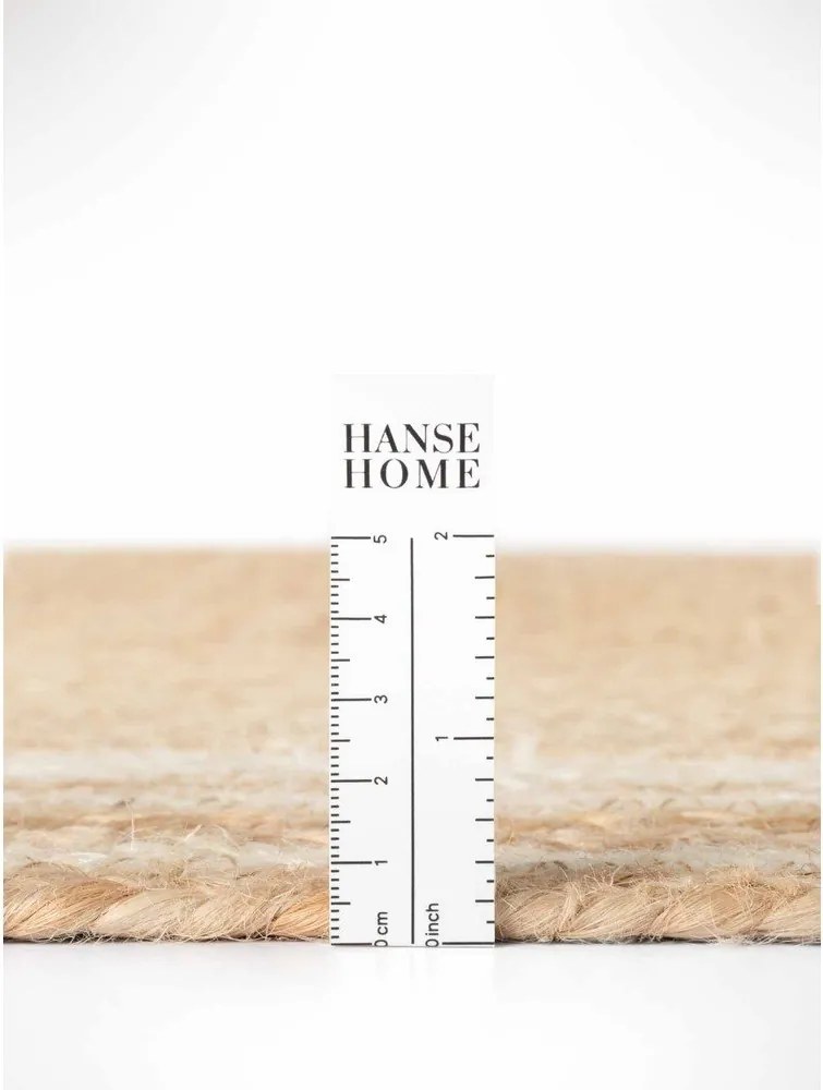 Кремав/в естествен цвят двустранен/ръчно изработен ютен килим 160x230 cm Jutta – Hanse Home