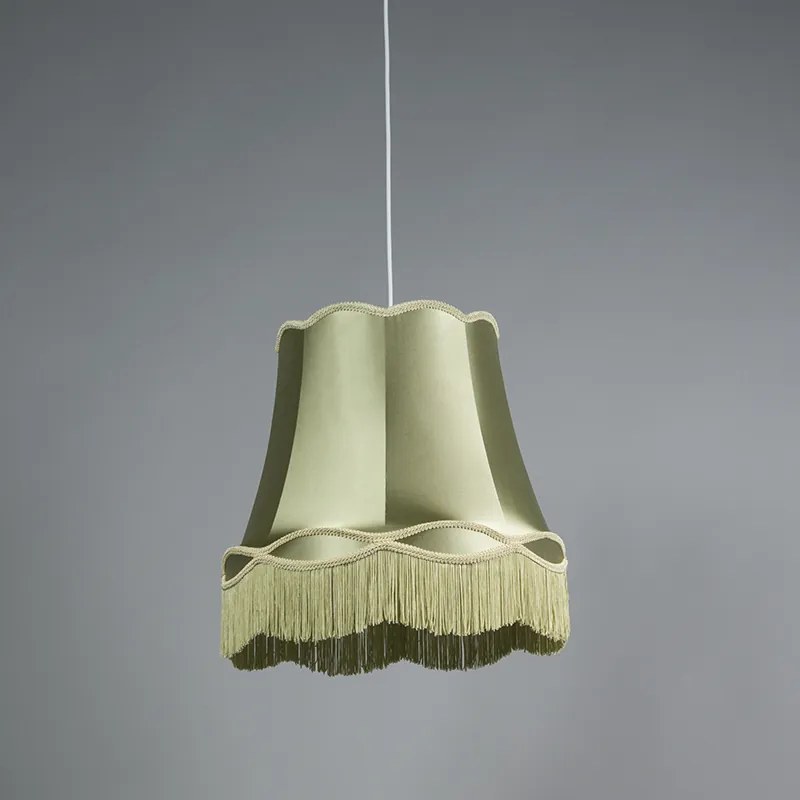 Комплект от 4 ретро висящи лампи зелени 45 см - Granny